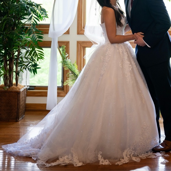 Rachel Allen RB6114 Mary’s Bridal White Ball Gown - Picture 6 of 16